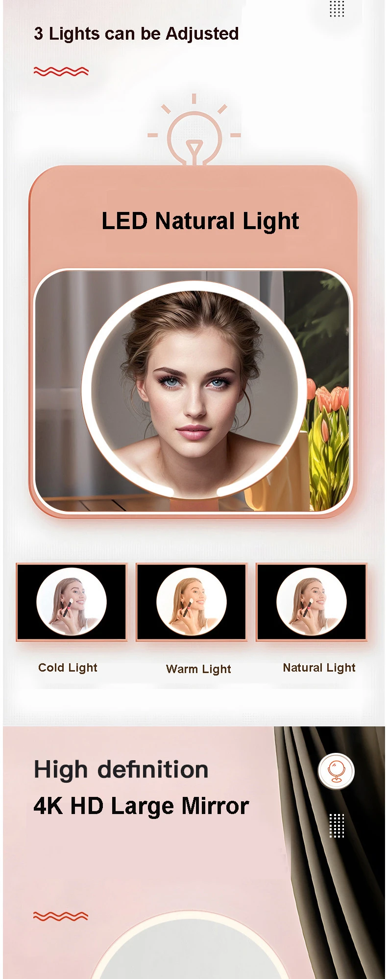 Tabletop LED Makeup Mirror 4 Tabletop LED Makeup Mirror 4