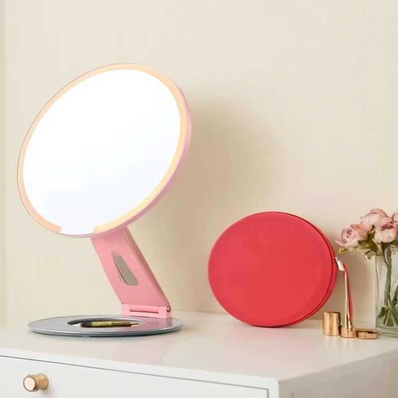Espejo de maquillaje LED de mesa